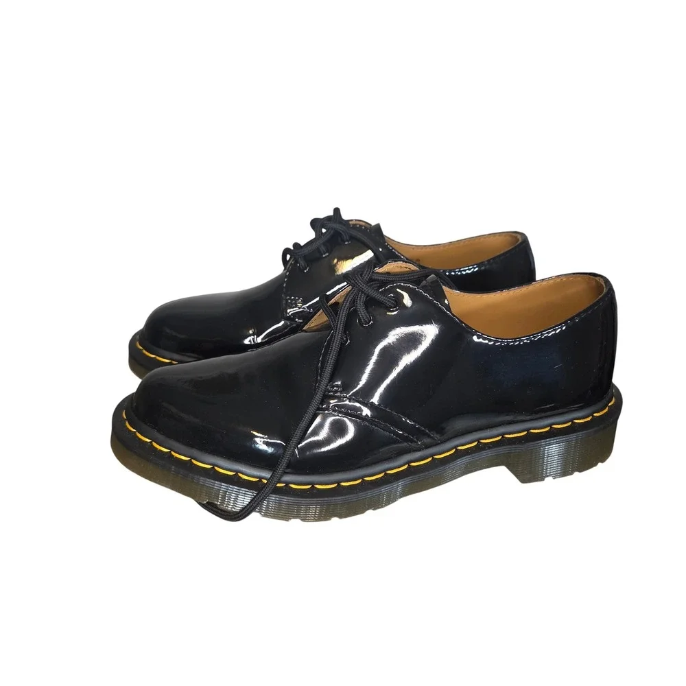 Dr. Martens 1461 Black Patent Leather Oxfords Grunge Preppy US 9